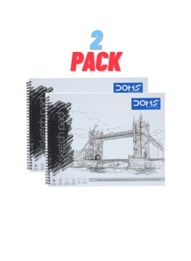 دومس Doms Sketch Pad Wiro, Off-White, 36 Sheets, 7894- Pack Of 02 - Image 1