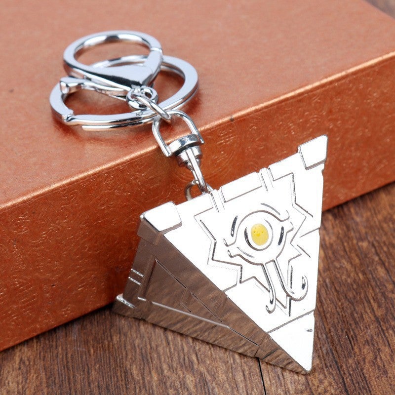 HC Yu-Gi-Oh! Metal Horus Eye Scepter Wisdom Wheel Building Blocks Pyramid Necklace Keychain - Image 1