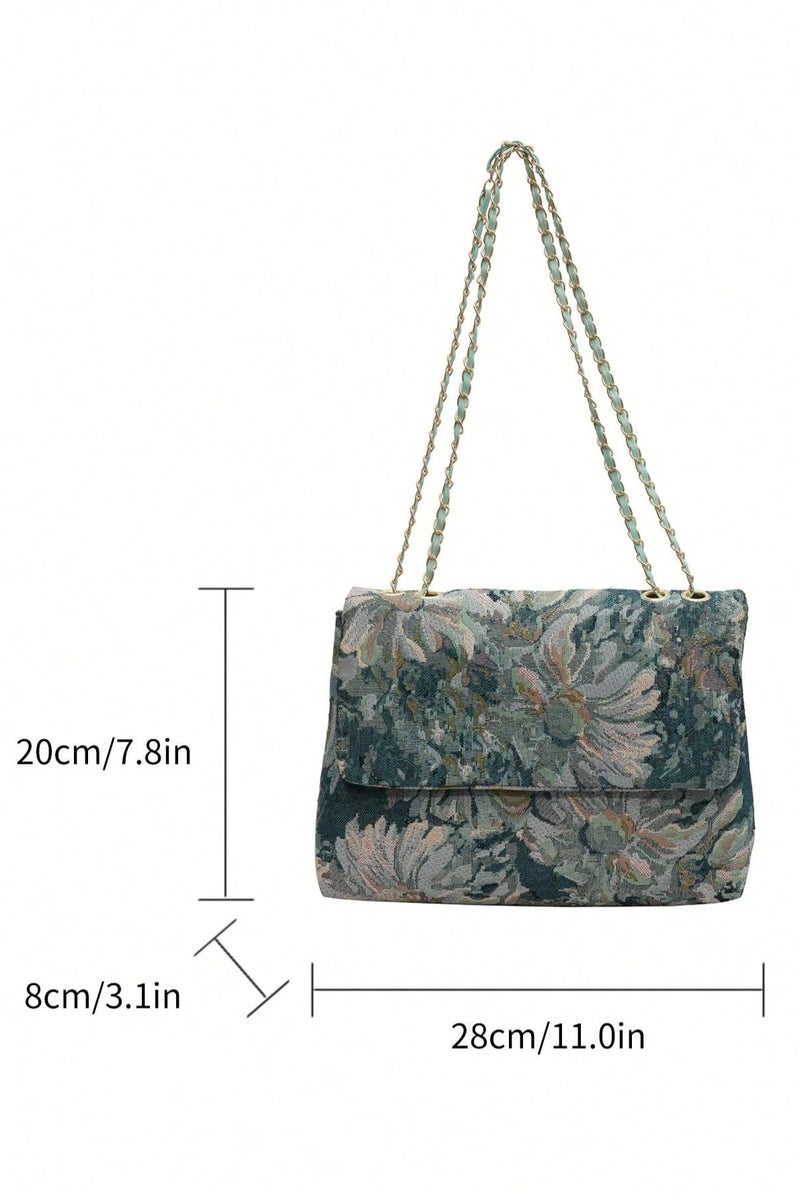 Elegant Rectangular Women's Handbag with Long Strap - Image 3