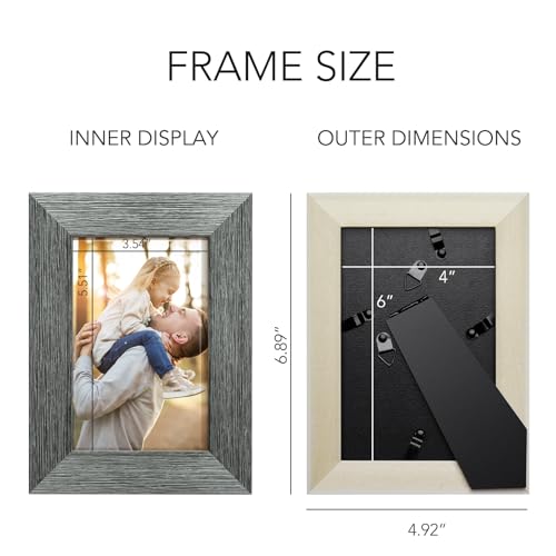 TWING 4X6 Picture Frames Collage Set of 6, Photo Collage Frame for Wall Decor or Table Top Display Gray - Image 5