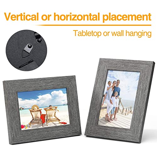 TWING 4X6 Picture Frames Collage Set of 6, Photo Collage Frame for Wall Decor or Table Top Display Gray - Image 3
