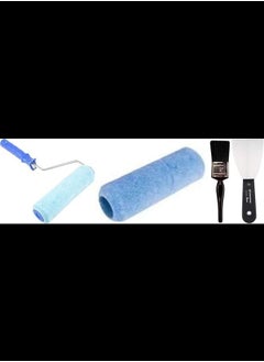 ABBASALI Paint Roller 9" With Extra Refil, 2" Paint Brush & Putty Knife  - Image 1