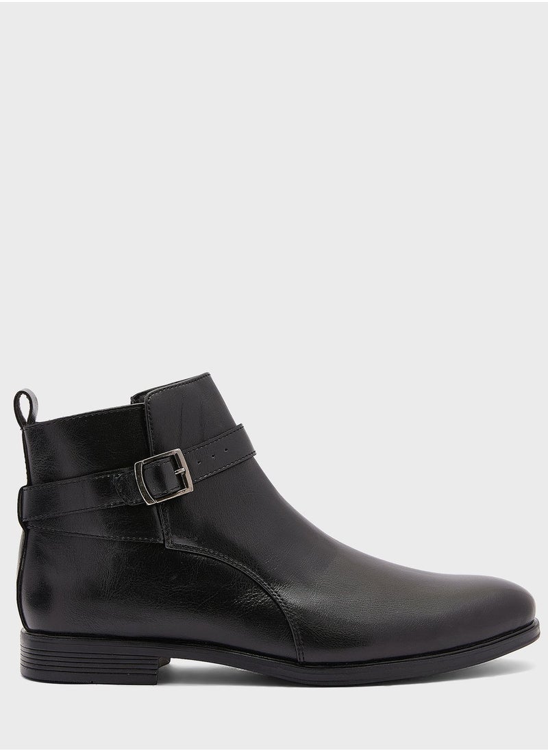 Robert Wood - Belt Details Chelsea Boots - Image 1