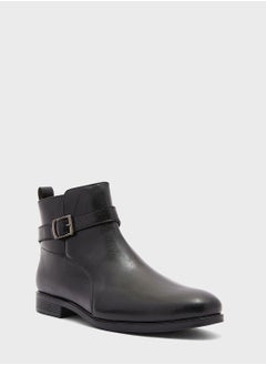 Robert Wood Belt Details Chelsea Boots  - Image 2