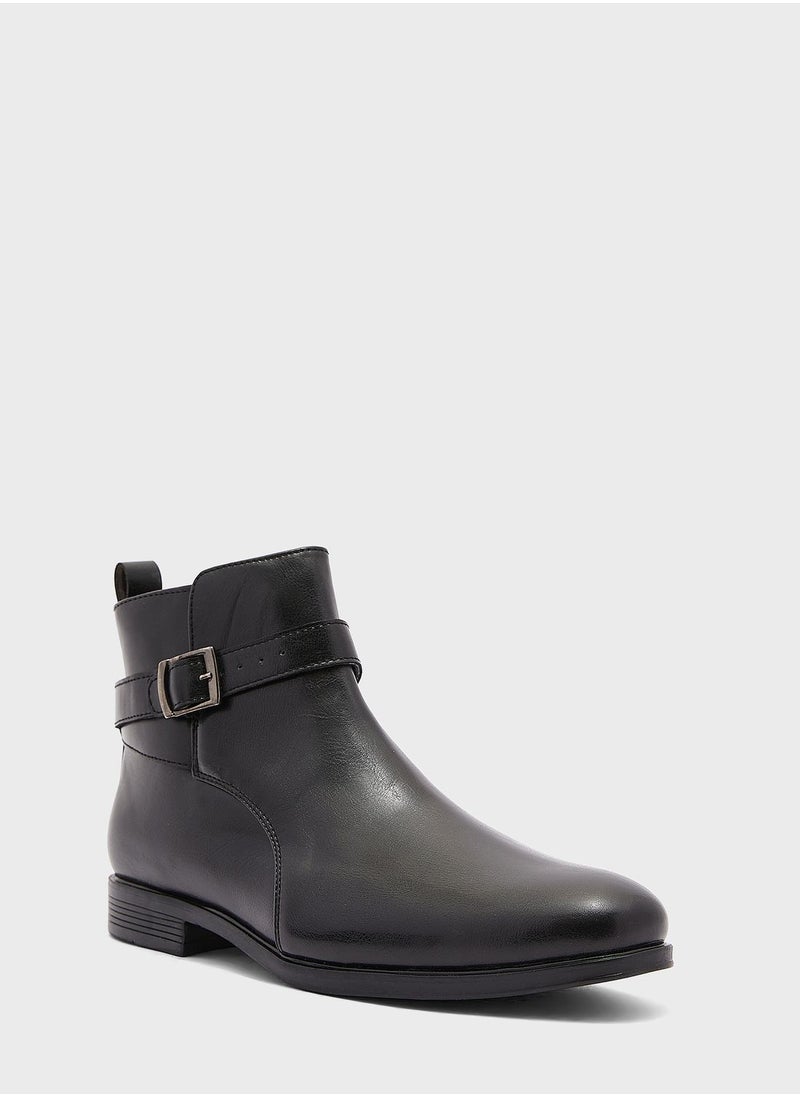 Robert Wood - Belt Details Chelsea Boots - Image 1