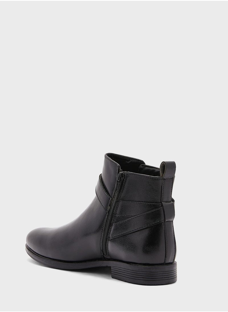Robert Wood - Belt Details Chelsea Boots - Image 1
