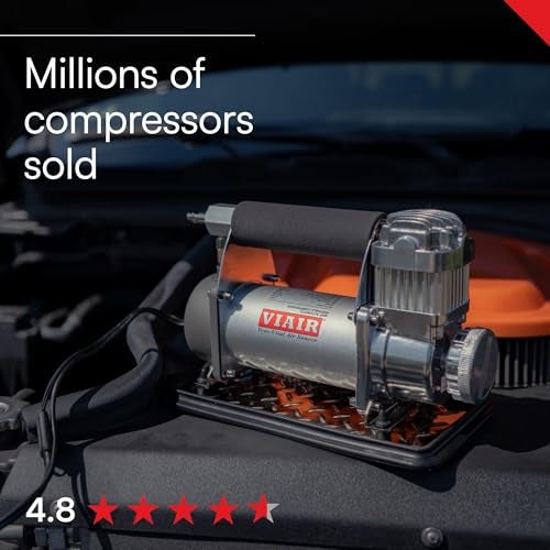 Viair ضاغط هواء محمول أوتوماتيكي VIAIR 400P-RV/40047، مجموعة نفخ الإطارات، ضاغط هواء للإطارات RV، الشاحنات، الجيب، وSUV، مجموعة مضخة هواء محمولة، ملحقات RV، 150 PSI/2.30 CFM - Image 2