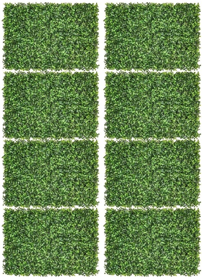 BLOOMING TIME - 8 Pack Artificial Boxwood Panels Topiary Hedge Plants Artificial Greenery Fence Panels for Greenery Walls,Garden,Privacy Screen,Backyard and Home - Image 1