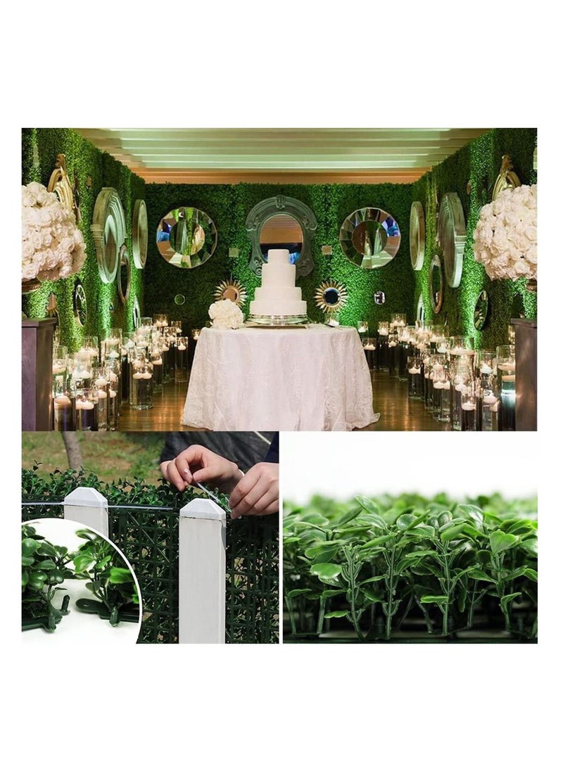BLOOMING TIME - 8 Pack Artificial Boxwood Panels Topiary Hedge Plants Artificial Greenery Fence Panels for Greenery Walls,Garden,Privacy Screen,Backyard and Home - Image 1