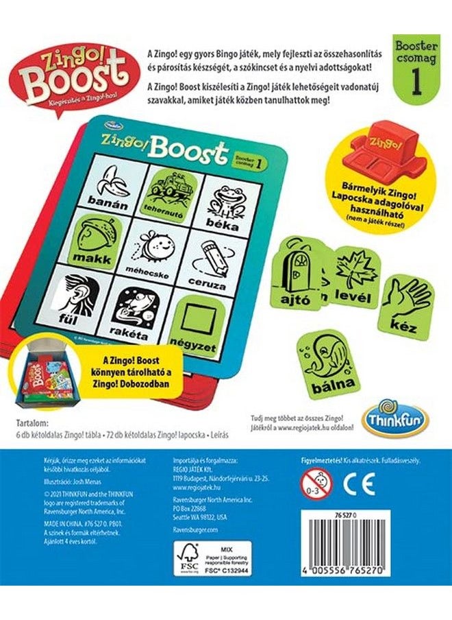 Think Fun - مجموعة Thinkfun Zingo! Booster Pack 1. حزمة توسعة للعبة Zingo! للأطفال من سن 4 سنوات فما فوق، وهي واحدة من أكثر ألعاب الطاولة شعبية للأولاد والبنات وأولياء أمورهم - Image 1