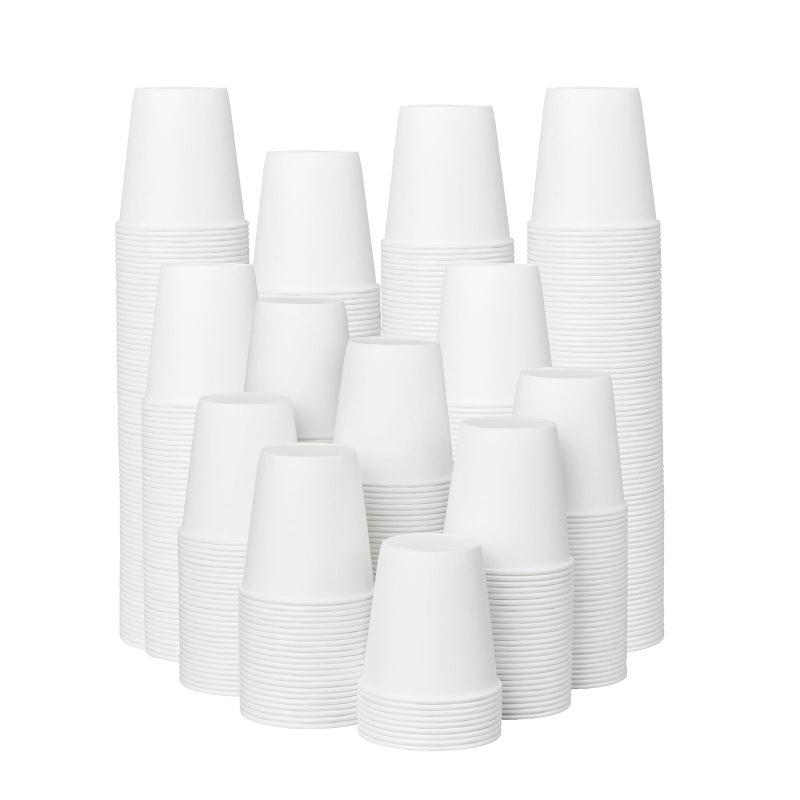 ECOEXTRA 300 Pack 3 oz Bathroom Paper Cups, Small Coffee Cups, Disposable Mini Mouthwash Cups, Suitable for Bathroom, Market, Shops, Party, Picnic, Travel, and Events - Image 1