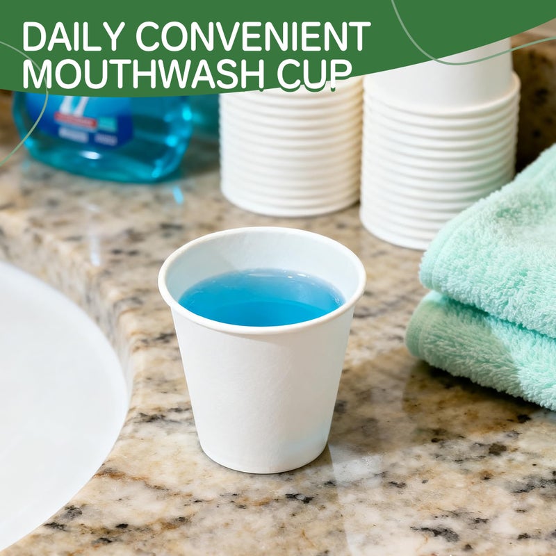 ECOEXTRA 300 Pack 3 oz Bathroom Paper Cups, Small Coffee Cups, Disposable Mini Mouthwash Cups, Suitable for Bathroom, Market, Shops, Party, Picnic, Travel, and Events - Image 4
