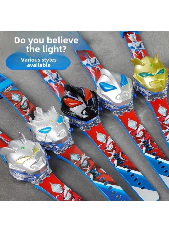 Generic - Gold Sailor Galaxy Ultraman Luminous Watch Flash Children's Watch Toy Watch Ultraman Watch For Men And Women-Color:Yugui Dog ]-Specifications:Blister Card Packaging - Image 1
