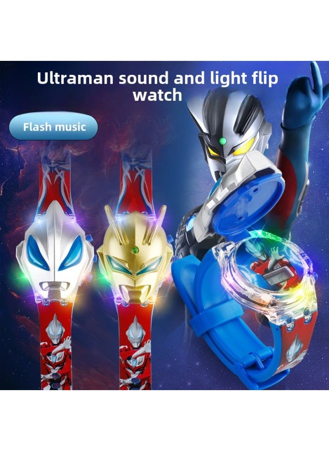 Generic - Gold Sailor Galaxy Ultraman Luminous Watch Flash Children's Watch Toy Watch Ultraman Watch For Men And Women-Color:Yugui Dog ]-Specifications:Blister Card Packaging - Image 1