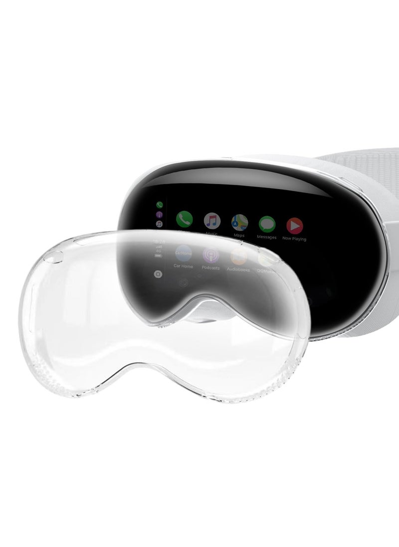 SYOSI Compatible with Apple Vision Pro Case and Protective Cover TPU Protective Cover for Vision Pro VR Headset Accessories Ultimate Defense with Style Crystal Clear Slim Fit Shockproof Transparent  - Image 1
