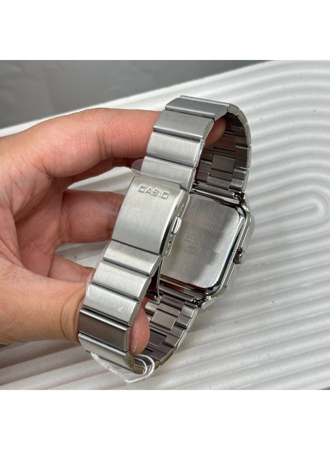 Casio MTP-M307D-2BVDF Men’s Analog Stainless Steel Watch – Blue Dial, Day-Date & 24-Hour Subdials, 50M Water Resistant - Image 2