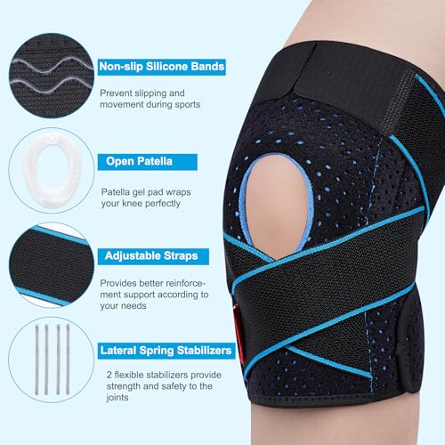 SIVITICK Knee Brace Support for Women & Men Plus Size with Side Stabilizers & Patella Gel Pad for Knee Pain Relief, Arthritis, Meniscus Tear, Injury Recovery, Running - Image 2