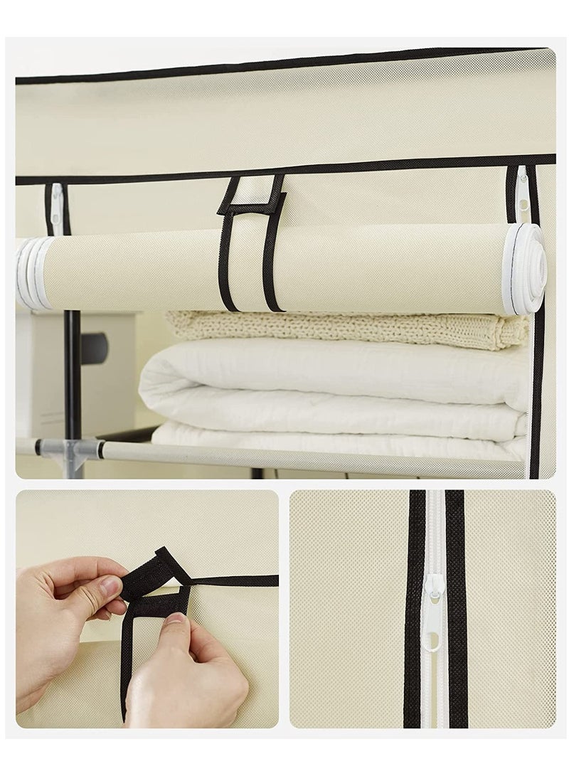 Roman Gifts Canvas Wardrobe Bedroom Furniture Cupboard Clothes Storage Organizer - Image 4