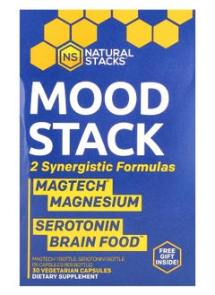 Natural Stacks Mood Stack 2 Bottles 15 Vegetarian Capsules Each 