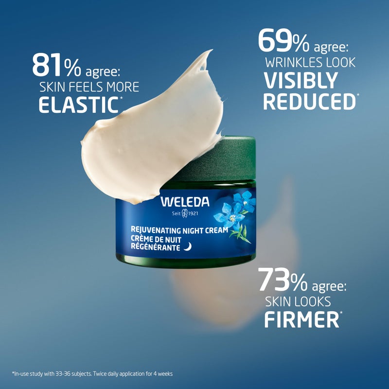 Weleda Face Care Rejuvenating Night Cream, Plant Rich Moisturizer with Blue Gentian and Edelweiss - Image 2