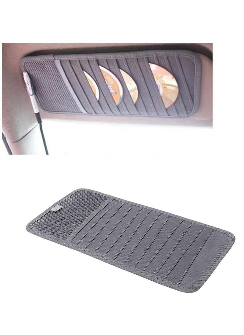 Generic Case-CD Organizer, Card holder, licenses, visa and others --multifunctional organizer in the car-attached to the car sunshade, one piece gray color-from Rana store  - Image 1