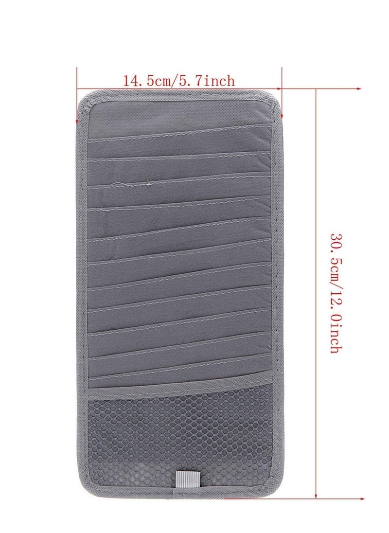 Generic Case-CD Organizer, Card holder, licenses, visa and others --multifunctional organizer in the car-attached to the car sunshade, one piece gray color-from Rana store  - Image 2