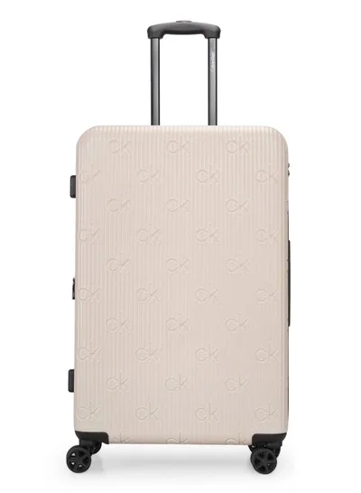 CALVIN KLEIN Insignia 2.0 Hardside Spinner Luggage On Wheels, Ultra Lightweight ABS, 4 Double Wheels Color Stone