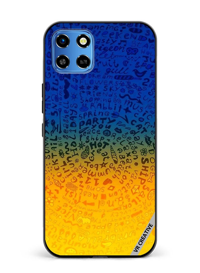 VR CREATIVE Protective Case Cover For Infinix Smart 6 HD Words Mixture Design Multicolour - Image 1