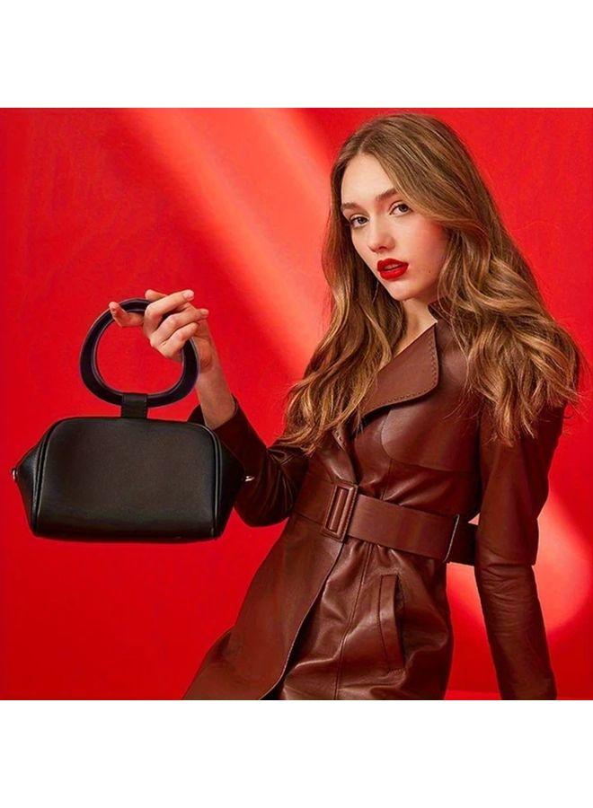 قطعتان من مقابض خشبية صفراء على شكل حرف D للحقائب اليدوية والحقائب الحرفية DIY - Image 5