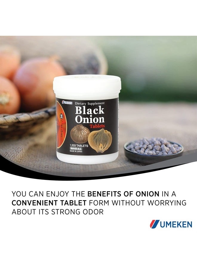 umeken Black Onion Extract Tablets - Fermented Concentrate with Quercetin, Antioxidant, Dietary Supplement, 1333 Count Tablets, 1 Pack - Image 2