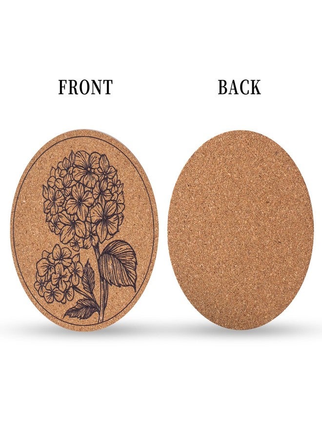 STARUBY Coasters for Drinks 12 pcs Absorbent Cork Coasters with Flower Coaster for Coffee Table Housewarming Gifts for New Home Present for Friends, Living Room Decor, Apartment Decor - Image 3