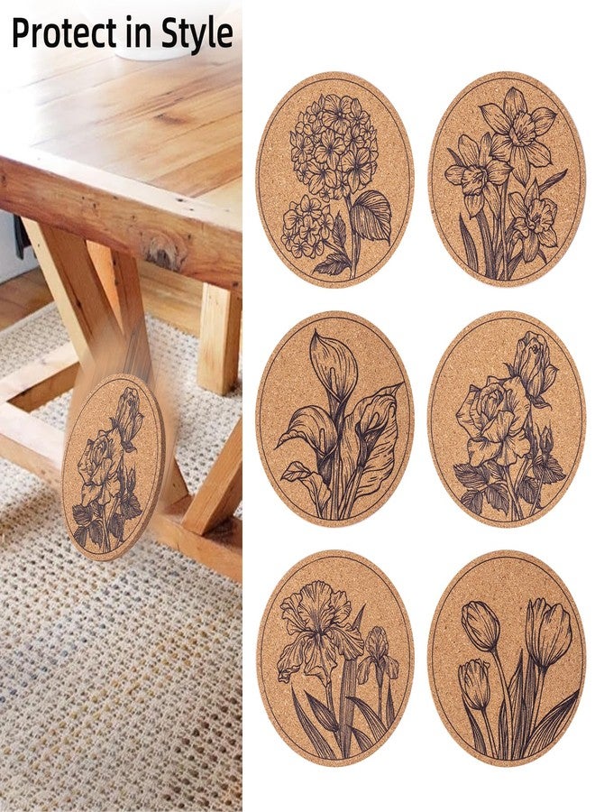 STARUBY Coasters for Drinks 12 pcs Absorbent Cork Coasters with Flower Coaster for Coffee Table Housewarming Gifts for New Home Present for Friends, Living Room Decor, Apartment Decor - Image 4