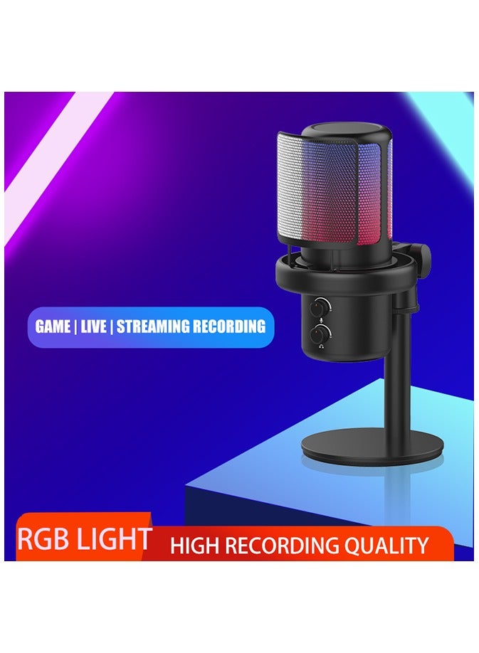Gaming Microphone With RGB Lighting, USB Condenser Podcast Microphone,  Cardioid Polar Pattern for Gaming, Streaming, Podcasts, Twitch, YouTube, Discord  - Image 2