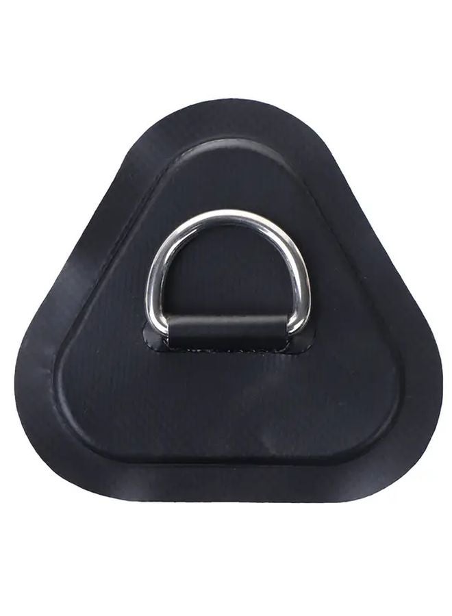 رقعة مثلثية من الفولاذ المقاوم للصدأ PVC ثقيل أسود بمقاس 3.5 × 3.5 بوصة مع حلقة D - Image 1