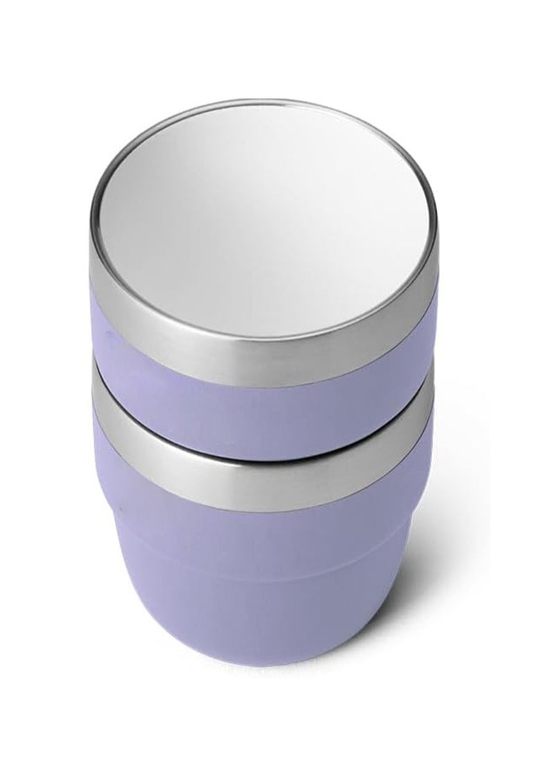 LENND 2 Pack Coffee Cup , Stainless Steel, Vacuum Insulated Espress 120ml Stackable Cup - Image 4