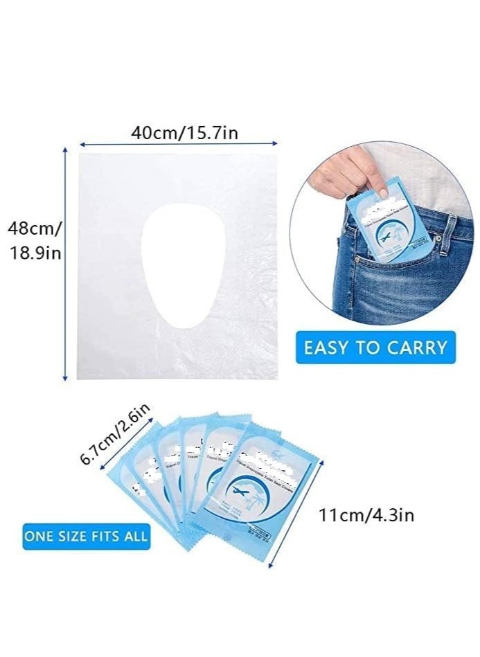 Hi homey 50 PCS Travel Disposable Toilet Seat Cover Waterproof Portable WC Pad Toilet Mat For Baby Pregnant Mom,Independent Packing  - Image 2