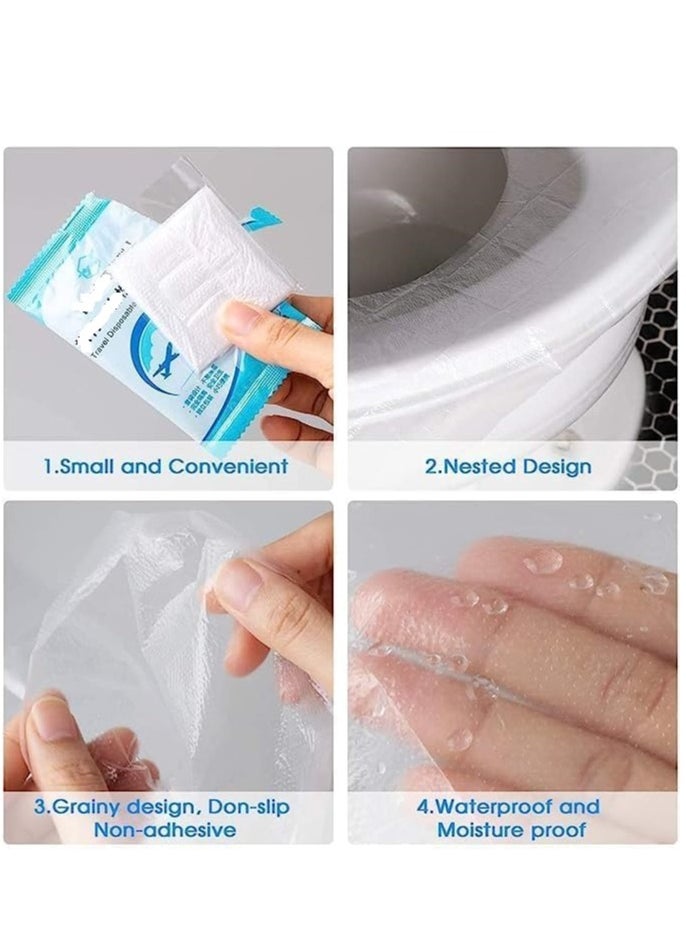 Hi homey 50 PCS Travel Disposable Toilet Seat Cover Waterproof Portable WC Pad Toilet Mat For Baby Pregnant Mom,Independent Packing  - Image 4