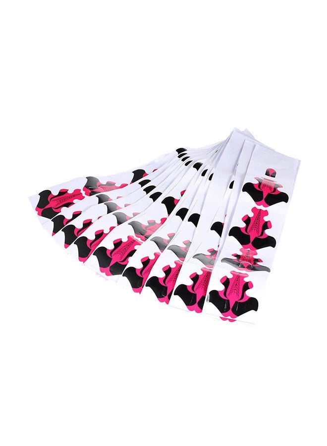 NIBEMINENT 100-Piece Nail Art Sticker Set White/Pink/Black - Image 2
