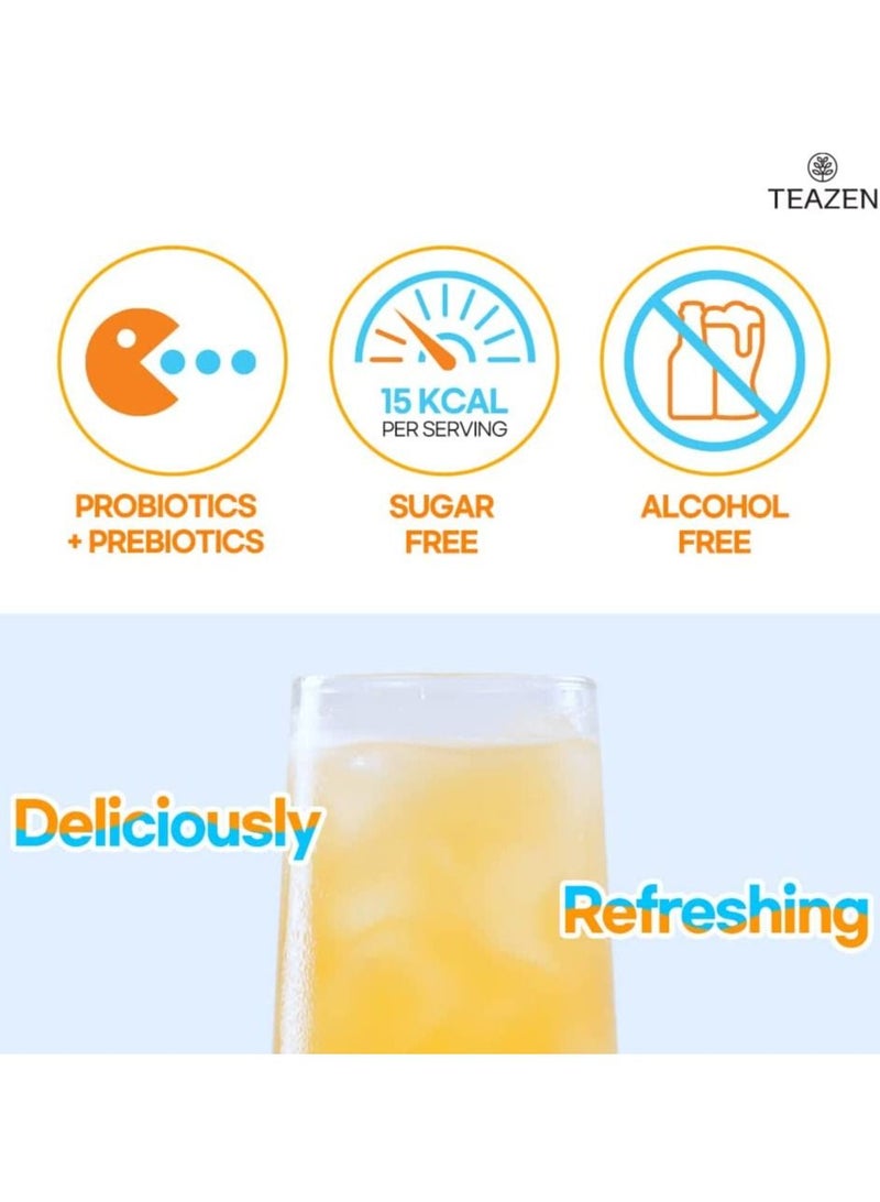 Teazen Kombucha Lemon Probiotics 10 Sticks - Image 3