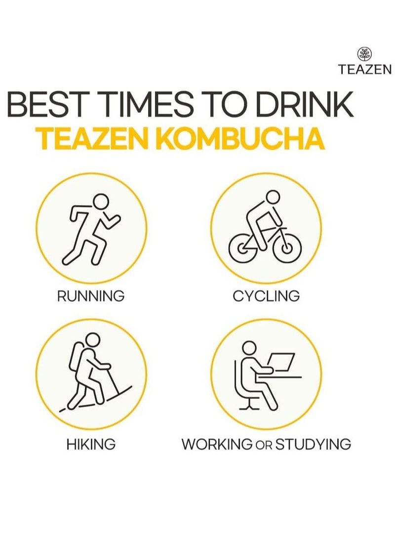 Teazen Kombucha Lemon Probiotics 10 Sticks - Image 5