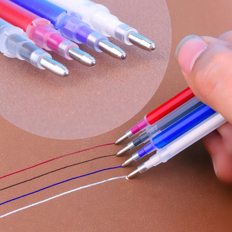 Aakriti Fabric Marker Pen Refill Heat Erasable Fabric Pens Heat Erasable Fabric Marking Pens for Tailors Sewing and Quilting Dressmaking Multicolor (Red, Blue, Black, White 100PCS) - Image 2