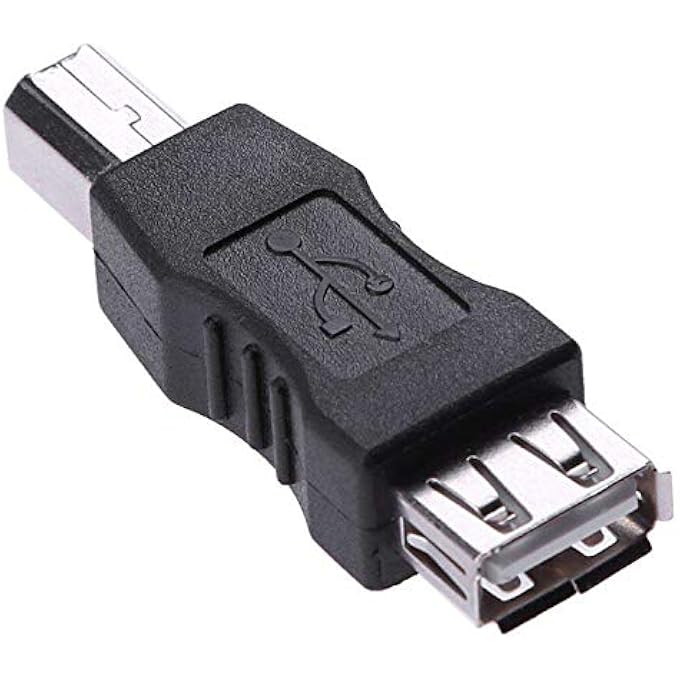 rayihni USB 2.0 A FEMALE TO B MALE ADAPTER CONNECTOR AF TO BM CONVERTER FOR PRINTER(BLACK) - Image 2
