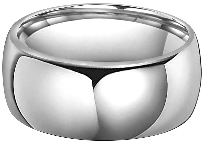 CROWNAL 4mm 6mm 8mm 10mm Tungsten Wedding Band Ring Men Women Plain Dome Polished Size Comfort Fit Size 3 To 17 (10mm,17) - Image 2