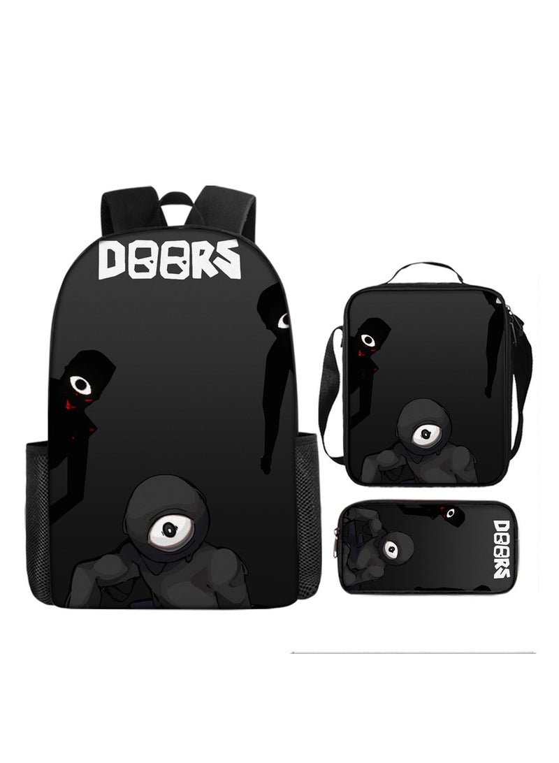 Children's leisure load reducing large capacity printed backpack for elementary school students, 3-piece set  - Image 1