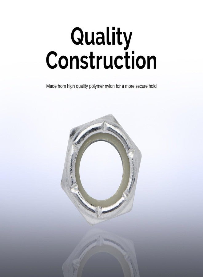 NEIKO 50432A Hex Nut Assortment Set | 150 Pc Nylon Locking Nuts | A3 Steel Hex Assorted Hardware Kit #10 & SAE | Metal Screw Nut for Bolts | Friction Lock Nut - Image 2