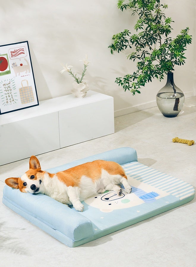 DUNISO سرير حيوانات أليفة للقطط، للكلاب الصغيرة والمتوسطة مع قاعدة غير قابلة للانزلاق، سرير أريكة قابل للغسل لجميع الفصول للحيوانات الأليفة في الداخل والخارج، للنوم في الهواء الطلق، جرو، قطة، حيوان أليف - Image 4