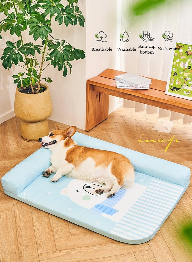 DUNISO سرير حيوانات أليفة للقطط، للكلاب الصغيرة والمتوسطة مع قاعدة غير قابلة للانزلاق، سرير أريكة قابل للغسل لجميع الفصول للحيوانات الأليفة في الداخل والخارج، للنوم في الهواء الطلق، جرو، قطة، حيوان أليف - Image 5