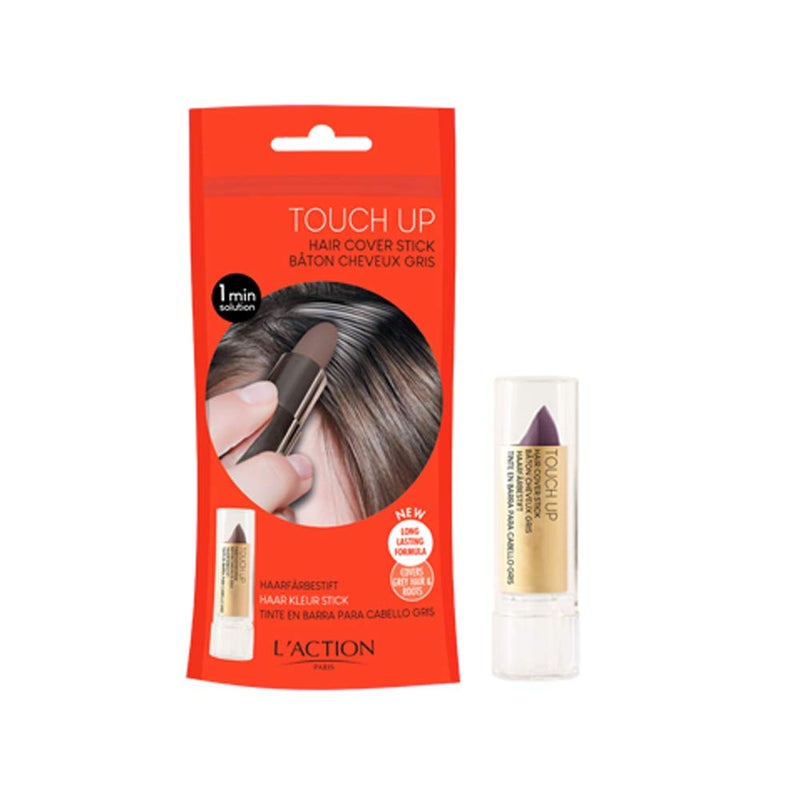 عصا تغطية الشعر من لاكشن باريس لتغطية الشعر الرمادي والجذور المتغيرة مقاومة للماء تركيبة طويلة الأمد لمظهر طبيعي 4 جرام