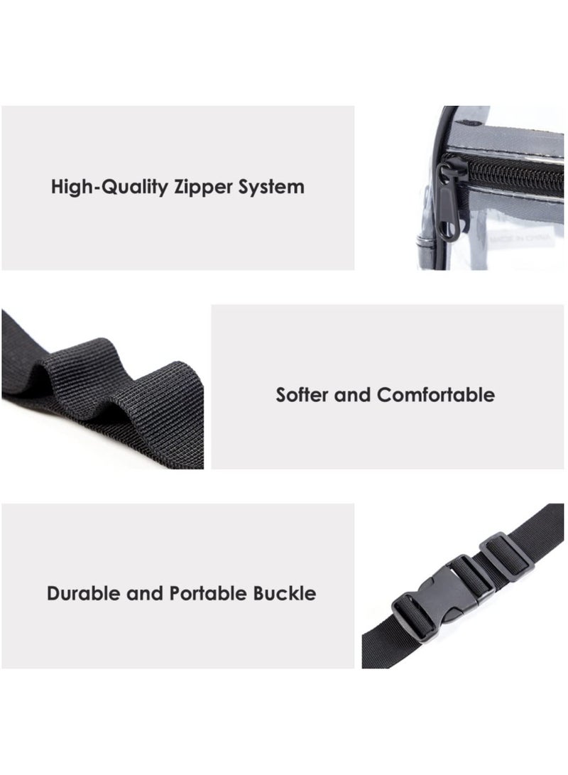 Zikra Clear Pack for Women Men, Stadium Approved Waist Pack with Adjustable Strap,Fashion Waterproof Belt Bag for Festival, Games and Concerts Travel. - Image 5