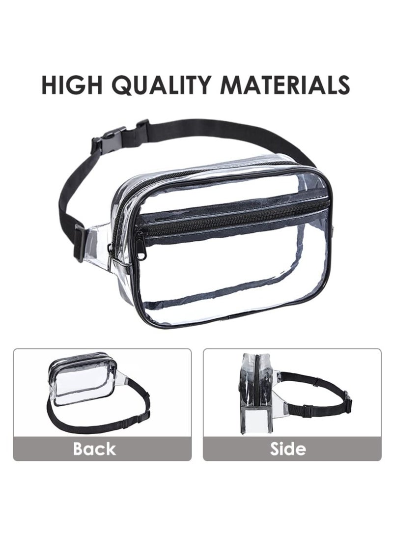 Zikra Clear Pack for Women Men, Stadium Approved Waist Pack with Adjustable Strap,Fashion Waterproof Belt Bag for Festival, Games and Concerts Travel. - Image 4